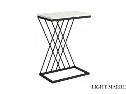 Masuta laterala PIOLI din PAL Egger, metal negru 50x30xH70cm