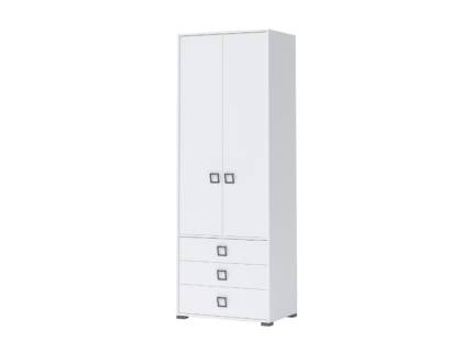 Dulap cu 2 usi si 3 sertare 84x236cm KIKI WHITE 