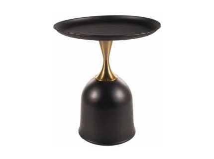 Masuta LIBRA din metal negru + auriu 51xH61cm