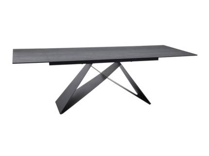 Masa extensibila WESTIN CERAMIC GREY din ceramica italiana Piatra de Savoia gri, metal negru 160-240x90xH77cm