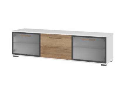 Comoda TV cu 2 usi cu sticla si 1 usa decor E2 ALL ROOM CONCEPT 167x45x40cm configurabil