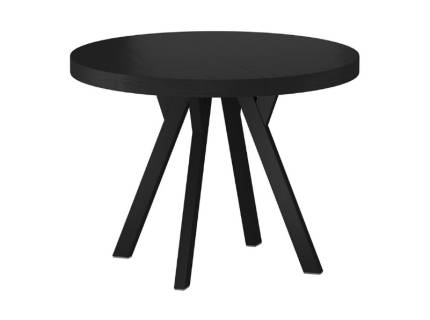 Masa extensibila DOMINGO BLACK din furnir natural negru, metal negru 100-250xH76cm