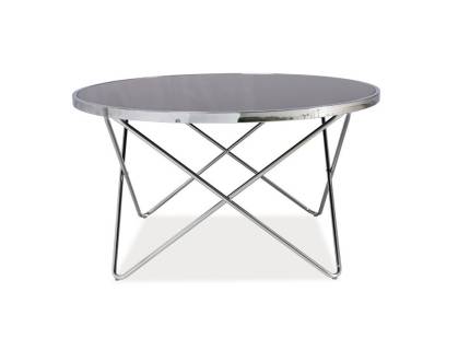 Masuta FABIA B din sticla neagra metal crom 85xH46cm