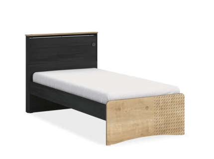 Pat cu tablie (100x200cm) BLACK