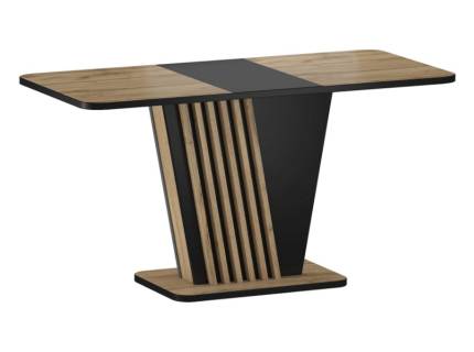 Masa extensibila NEVIO din placa laminata stejar artisan si negru 125-170x75xH76cm