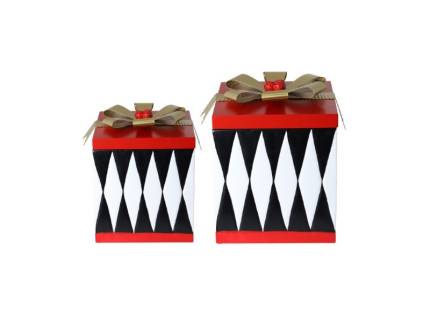 Set 2 cutii de cadou metalice