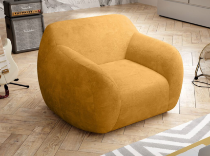 Fotoliu cozy cu design curbat TEDDY personalizabil 117x108xH77cm