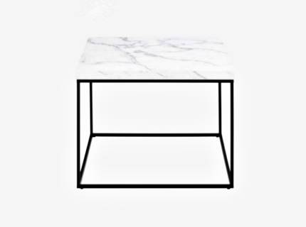 Masuta BAREA din PAL Egger cu efect de marmura alba, metal negru 60x60xH45cm