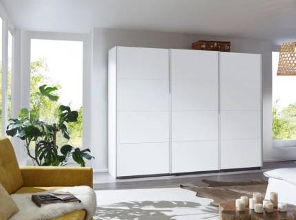 Dulap cu usi glisante KULMBACH 203x210x62cm alb alpin configurabil