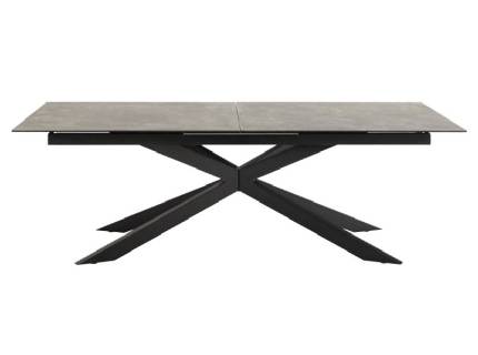 Masa extensibila GALATI DARK MARBLE din ceramica cu efect de marmura neagra 168-210x90xH76cm