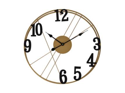 Ceas perete metal auriu 60x6x60cm 