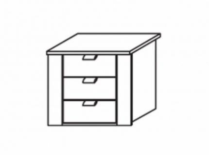 Caseta cu 3 sertare 58x53cm