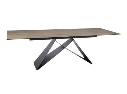 Masa extensibila WESTIN CERAMIC SABBIA din ceramica italiana Sabbia lemn deschis, metal negru 160-240x90xH77cm