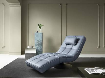 Fotoliu tip sezlong LEXI rotativ, cu perna, personalizabil 74x162xH86cm