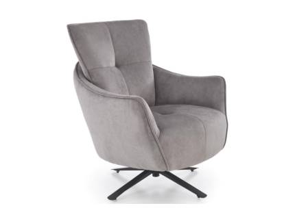 Fotoliu SCAMPI rotativ, material textil grey, confortabil 75x86xH97cm