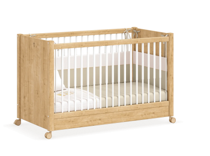 Patut lateral stejar cu roti (60x120cm)