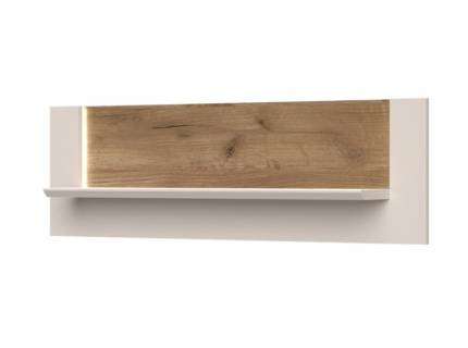 Polita susendata cu led SKY 45 116x37x22cm casmir/ stejar tabac