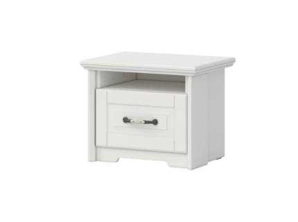 Noptiera cu 1 sertar EVERGREEN 56x45x42cm ivory/ pin polar
