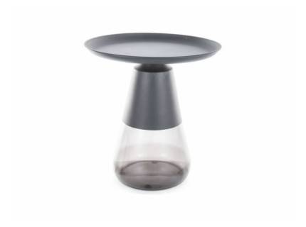 Masuta TIFFANY A BLACK din metal negru mat, sticla 50xH52cm