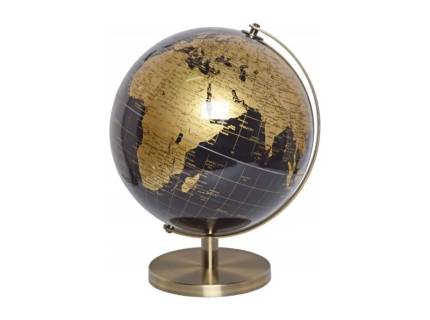 Glob pamantesc negru-auriu 21x21x26cm