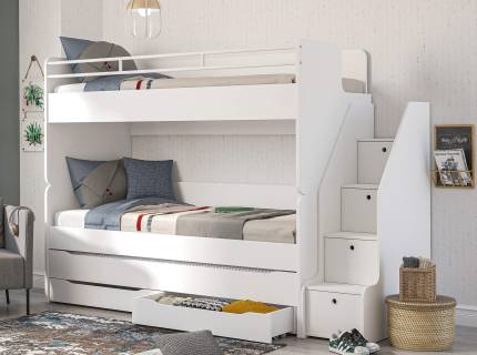 STUDIO WHITE (nr.1) - Sistem modular cu pat supraetajat