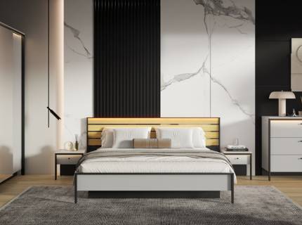 Set dormitor (180x200cm) GRIS 