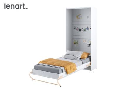 LENART PRO CONCEPT CP-03 pat (90x200cm) rabatabil pe perete 105x46-237x217cm alb alpin/ alb lucios