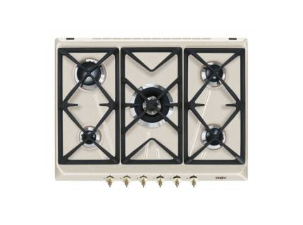 Plita incorporabila pe gaz Smeg Colonial SRV876AVOGH2, 70 cm, avena, retro