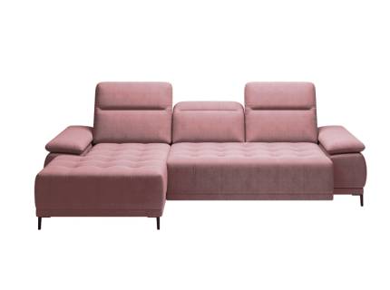 Coltar cu reglaj electric FOCUS S cu tetiere reglabile, personalizabil 277x177cm 