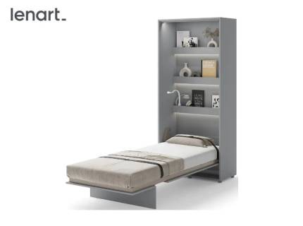 LENART BED CONCEPT BC-03 pat (90x200cm) rabatabil pe perete 101x46-228x218cm grey