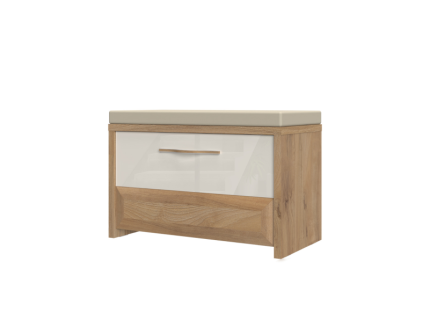 Banca cu 1 usa GALA  70x48x36cm bej lucios/ nuc Pacific