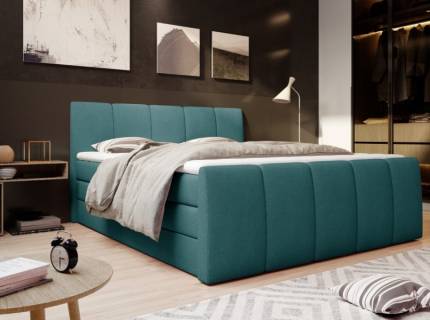 Pat Boxspring cu spatiu pentru depozitare FRESCO 140/ 160/ 180cm personalizabil