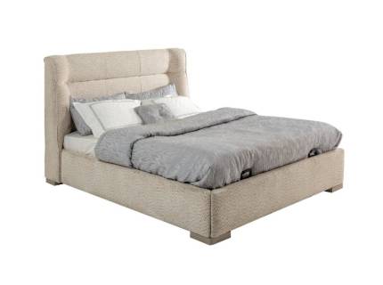 Pat tapitat cu lada pentru depozitare (160x200cm) PARIS