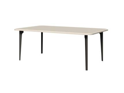 Masuta SOFFY 110x65x42cm Pepper White, picioare metal antracit