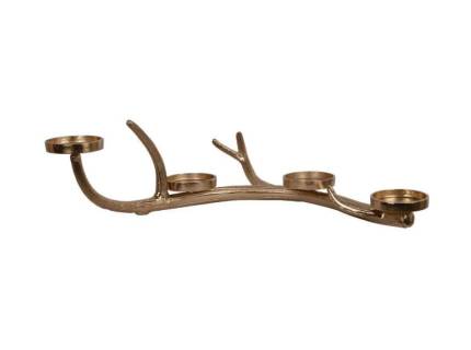 Suport 4 lumanari auriu 41.5x21x15.5cm