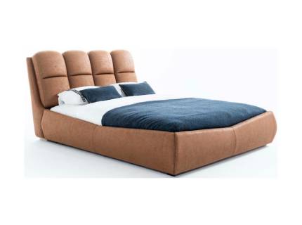 Pat tapitat cu lada pentru depozitare (160x200cm) si Led VOLARE