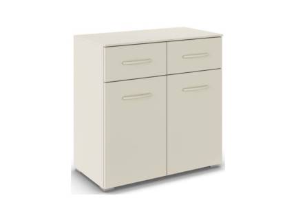 Comoda cu 2 usi si 2 sertare ADITIO 80x81x42cm champagne, manere champagne