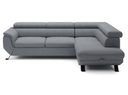 Coltar extensibil RAVEN L cu lada pentru depozitare, tetiere reglabile, personalizabil 257x198cm