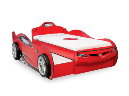 Pat rosu + pat suplimentar (90x190-90x180cm) COUPE 