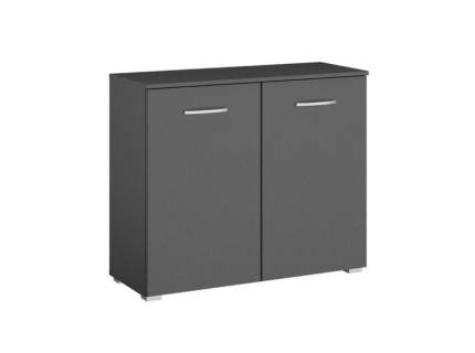 Comoda cu 2 usi ADITIO 80x81x42cm gri metalic 