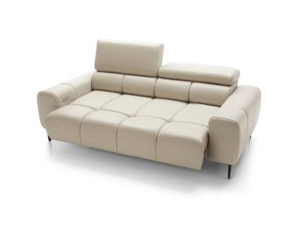 Canapea 2 locuri cu reglaj electric PLAZA cu tetiere reglabile, personalizabila 192x105cm
