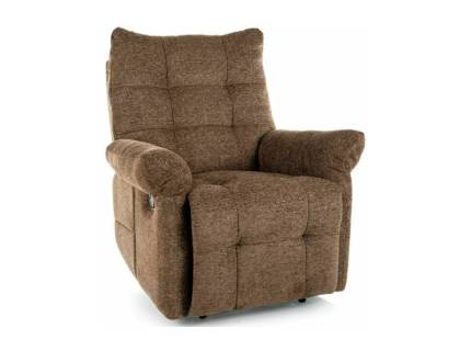 Fotoliu ATOS RAVEN cu recliner manual, material textil brown 88x94-160xH103cm 