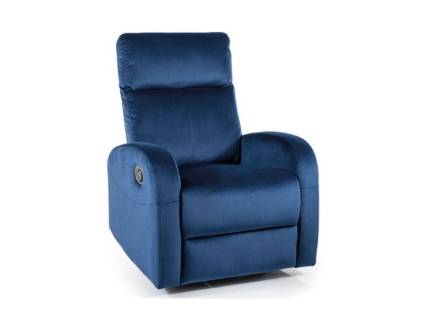 Fotoliu OLIMP VELVET cu recliner manual, rotativ, sistem de balansare, catifea 72x80-160xH101cm