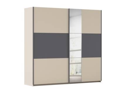 Dulap SAJO 218x210x59cm champagne/ gri metalic - oglinda 