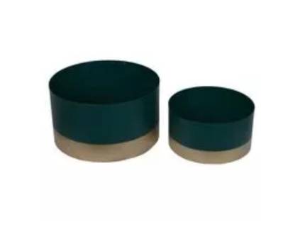 Set 2 suporturi din metal verde pentru iarba 23x12/30x17cm