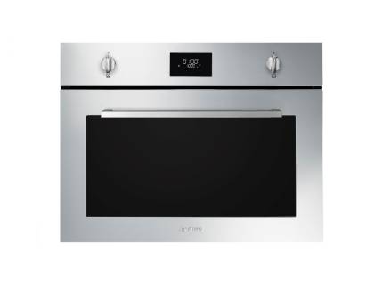 Cuptor incorporabil cu microunde Smeg SO4401M1X, 45 cm, inox