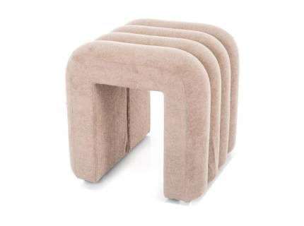 Taburet TICA material textil beige 40x38cm