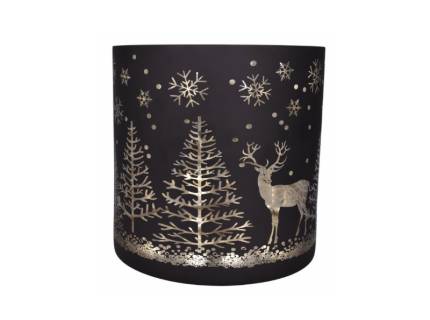 Suport lumanare negru 15x15x15cm 