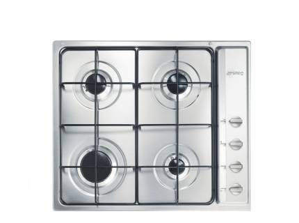 Plita incorporabila pe gaz SmegSelezione Aesthetic S64S, 60 cm, inox 