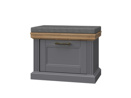 Banca cu 1 usa TARA GREY 65x51x38cm grafit mat/ Pacific walnut